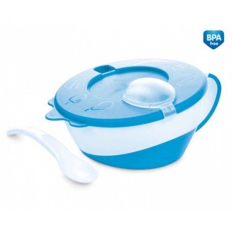 Canpol babies miska s lžičkou do víčka, 350 ml