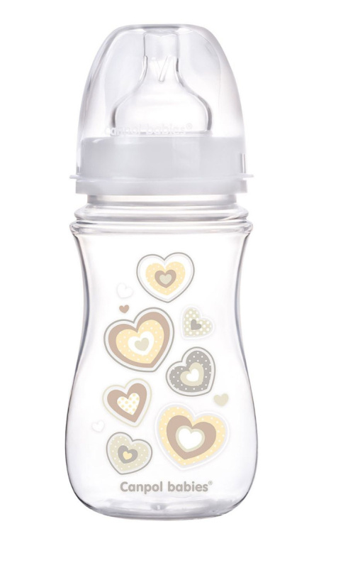 Canpol babies Newborn Baby kojenecká láhev 3m+ Beige 240 ml