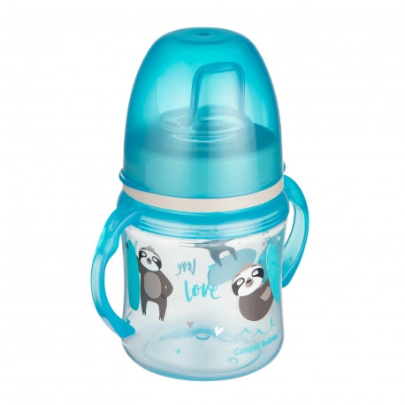Canpol babies tréninkový hrneček se svítícími úchyty, 120 ml, modrý
