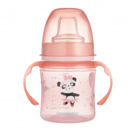 Canpol babies tréninkový hrneček s měkčeným pítkem 120 ml, růžový