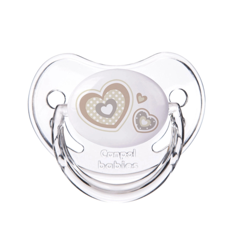 Canpol babies silikonový anatomický dudlík 18m+ Newborn Baby béžový