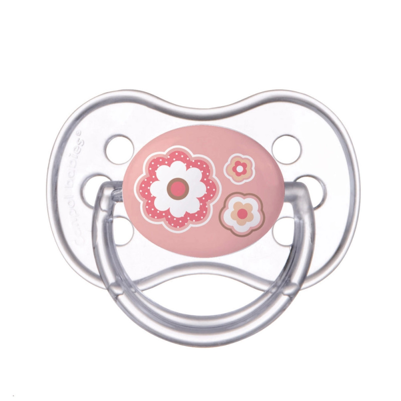 Canpol babies dudlík 0–6 m silikonový symetrický Newborn Baby – Růžový