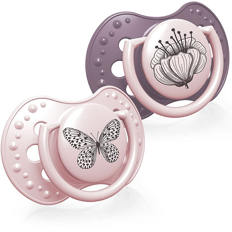 LOVI Dudlík silikonový dynamický LOVI BOTANIC 6-18 m 2ks