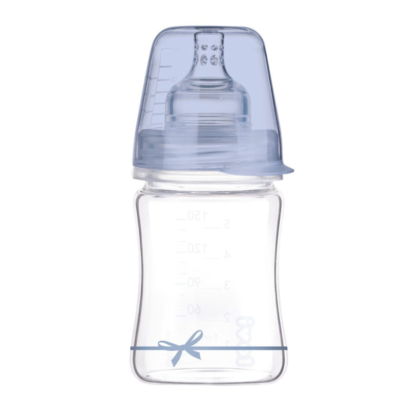 LOVI Lahev skleněná 150 ml BABY SHOWER kluk