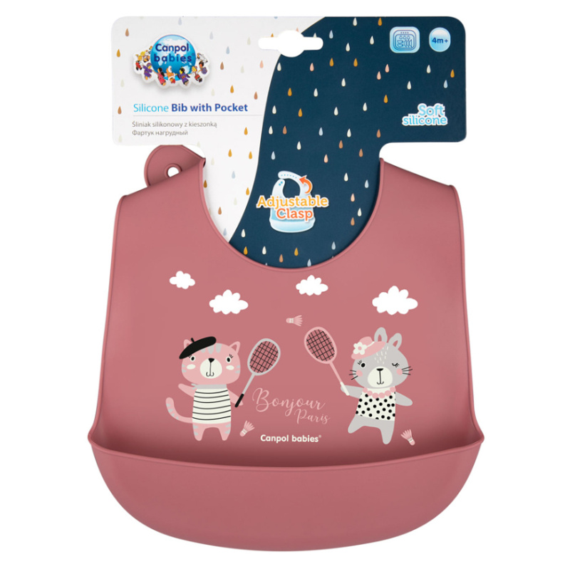 Canpol babies Bonjour Paris Bibs bryndák Pink 1 ks