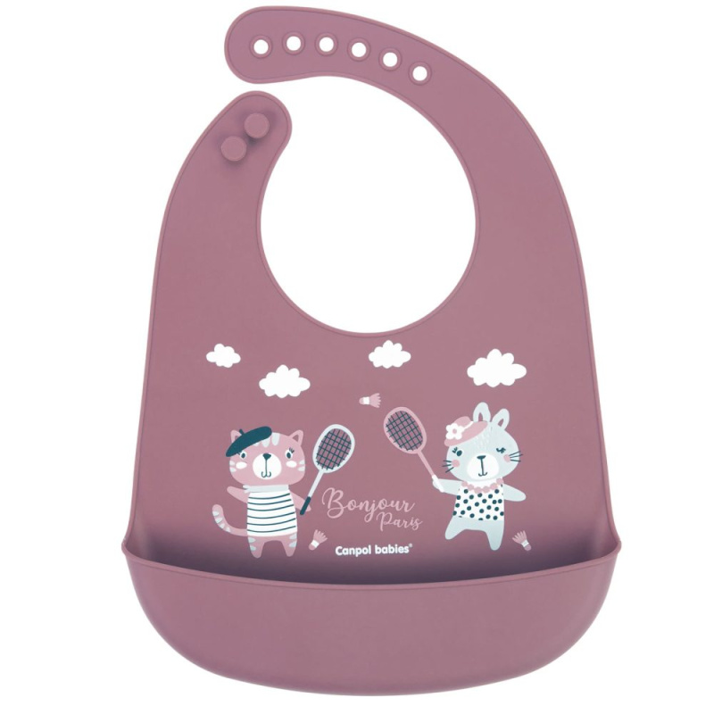 Canpol babies Bonjour Paris Bibs bryndák Pink 1 ks