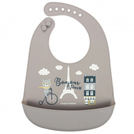 Canpol babies Bonjour Paris Bibs bryndák Beige 1 ks