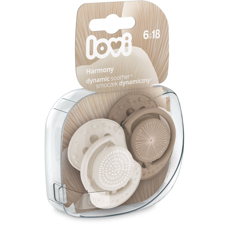 LOVI Silikonový dynamický dudlík HARMONY 6-18m 2ks holka