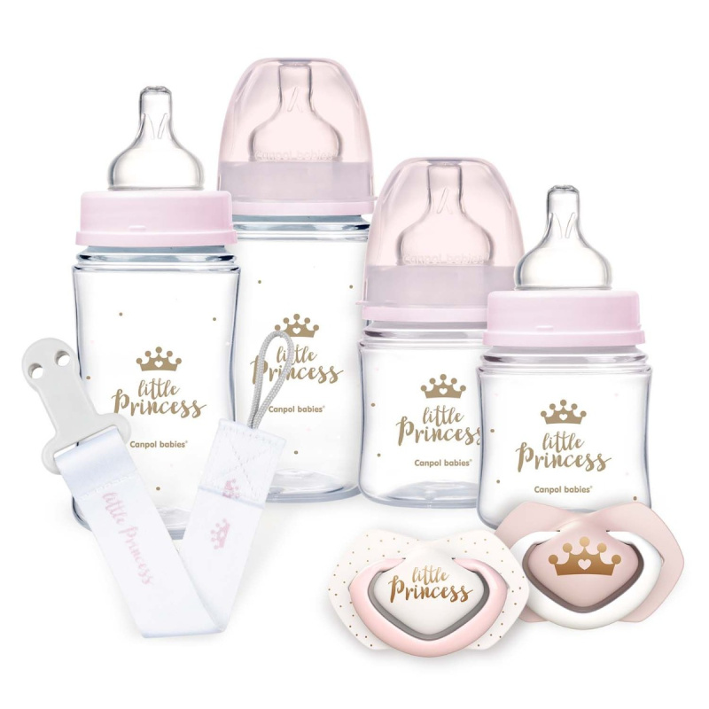 Canpol babies Royal Baby Set dárková sada pro děti od narození Pink 1 ks