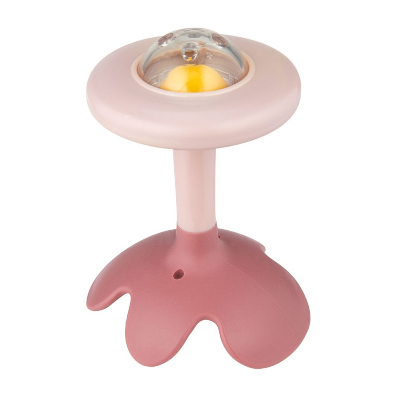 Canpol babies Senzorické chrastítko s kousátkem, růžové