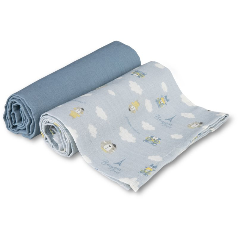 Canpol babies Muslin Squares látkové pleny Blue 70x70 cm 2 ks
