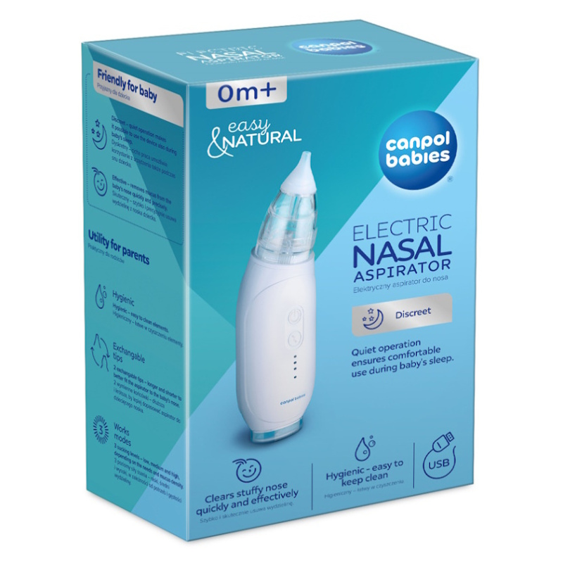 CANPOL BABIES Elektrická nosní odsávačka Eeasy&Natural 1 ks