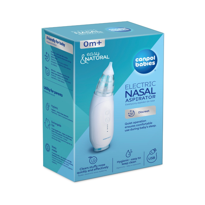 CANPOL BABIES Elektrická nosní odsávačka Eeasy&Natural 1 ks