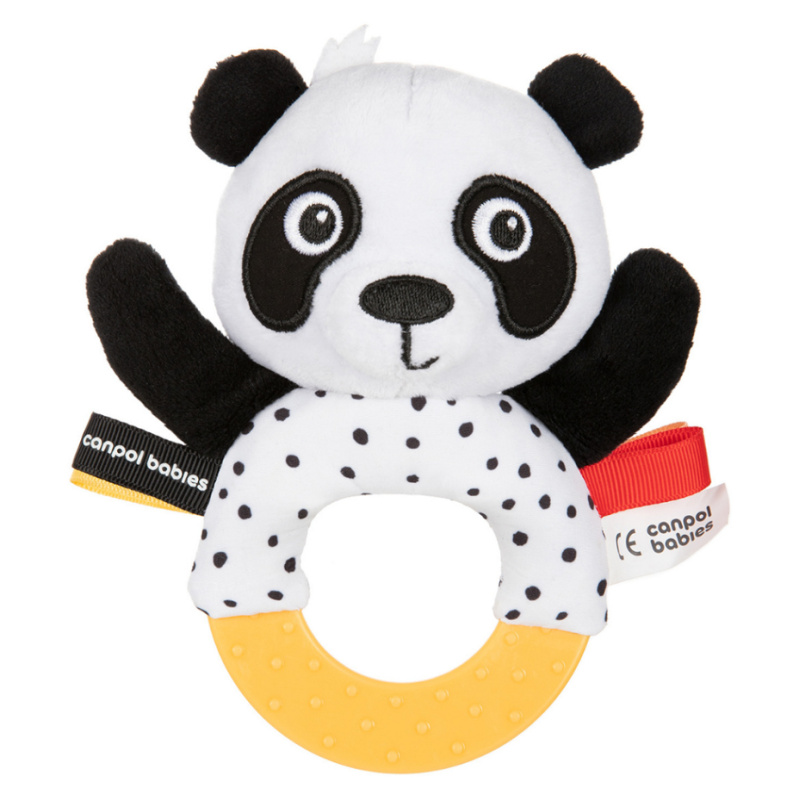 Canpol babies Senzorická hračka Panda s kousátkem a chrastítkem BabiesBoo