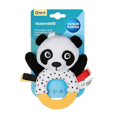 Canpol babies Senzorická hračka Panda s kousátkem a chrastítkem BabiesBoo