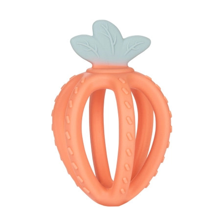 Canpol babies Silicone Sensory Teether Strawberry Orange kousátko Orange 3m+ 1 ks