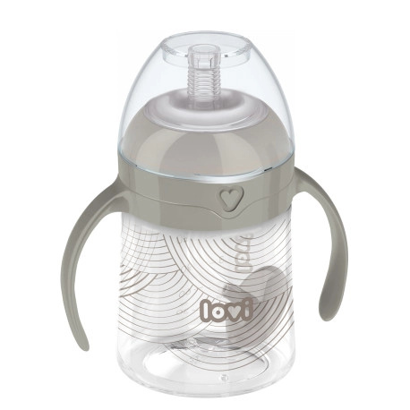 LOVI První hrneček se slámkou a závažím Harmony 150ml