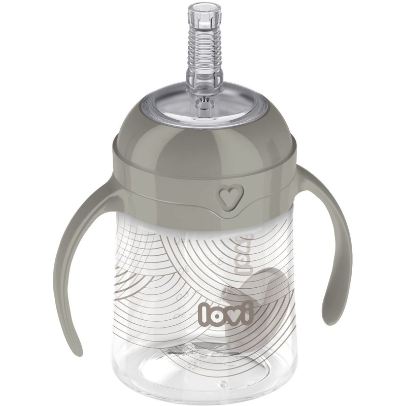 LOVI První hrneček se slámkou a závažím Harmony 150ml