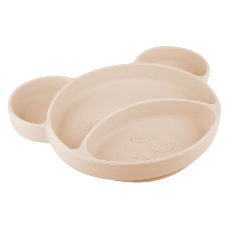 Canpol babies Bear dělený talíř s přísavkou Beige 1 ks
