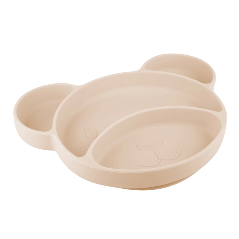 Canpol babies Bear dělený talíř s přísavkou Beige 1 ks