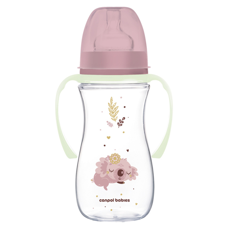 Canpol babies EasyStart Sleepy Koala 300 ml kojenecká láhev 12 m+ Pink 300 ml