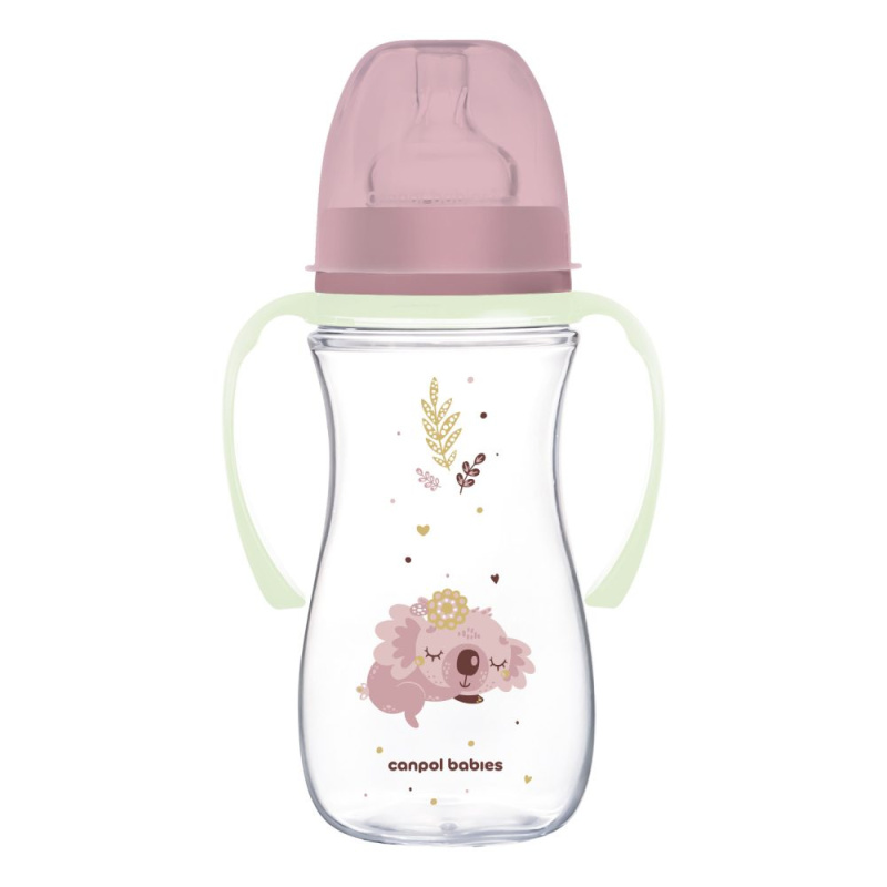 Canpol babies EasyStart Sleepy Koala 300 ml kojenecká láhev 12 m+ Pink 300 ml