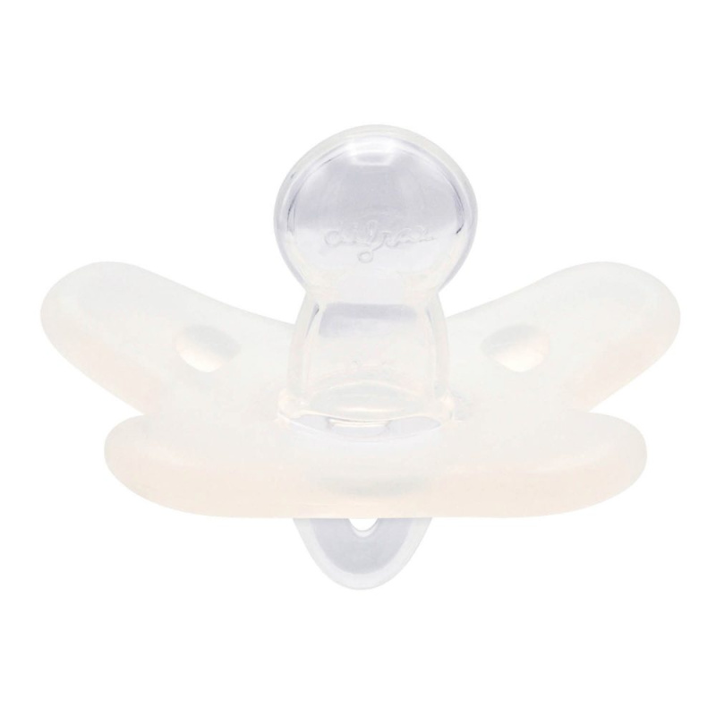 Canpol babies 100% Silicone Soother 0-6m Symmetrical dudlík White 1 ks