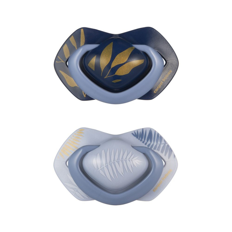Canpol babies Light Touch Gold dudlík 6-18m Blue 2 ks