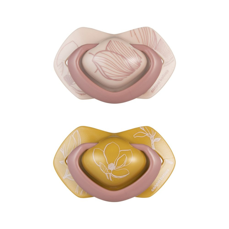 Canpol babies Light Touch Gold dudlík 6-18m Pink 2 ks