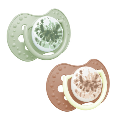 LOVI Dudlík silikonový dynamický Tie Dye 18m+ 2 ks holka