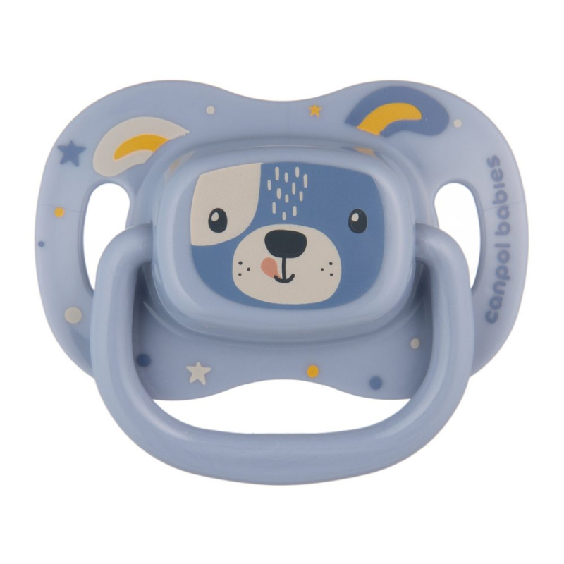 Canpol babies Cute Animals Soother 6-18m dudlík Blue 1 ks
