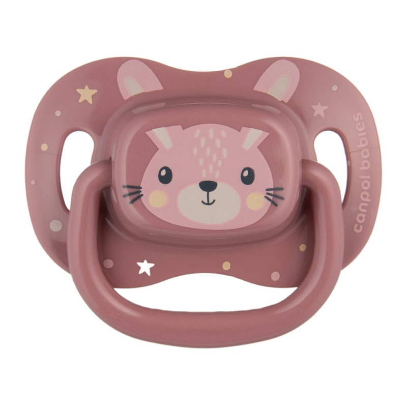 Canpol babies Cute Animals Soother 6-18m dudlík Pink 1 ks