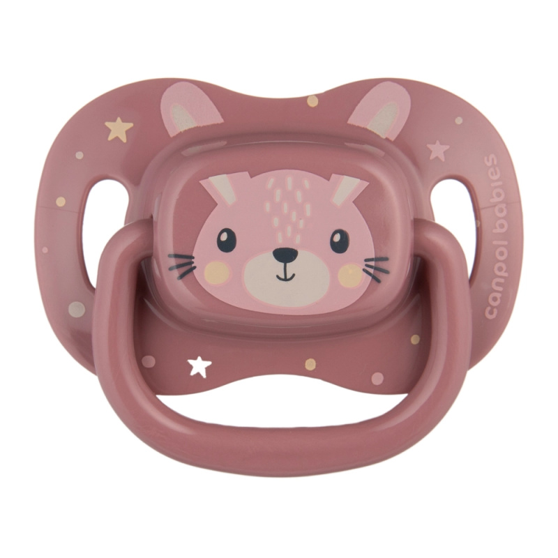 Canpol babies Cute Animals Soother 6-18m dudlík Pink 1 ks