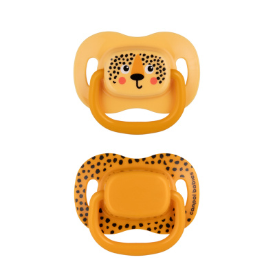 Canpol babies  Set symetrických silikonových dudlíků BabiesBoo 0 - 6m 2 ks oranžový