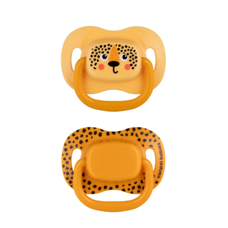 Canpol babies  Set symetrických silikonových dudlíků BabiesBoo 0 - 6m 2 ks oranžový