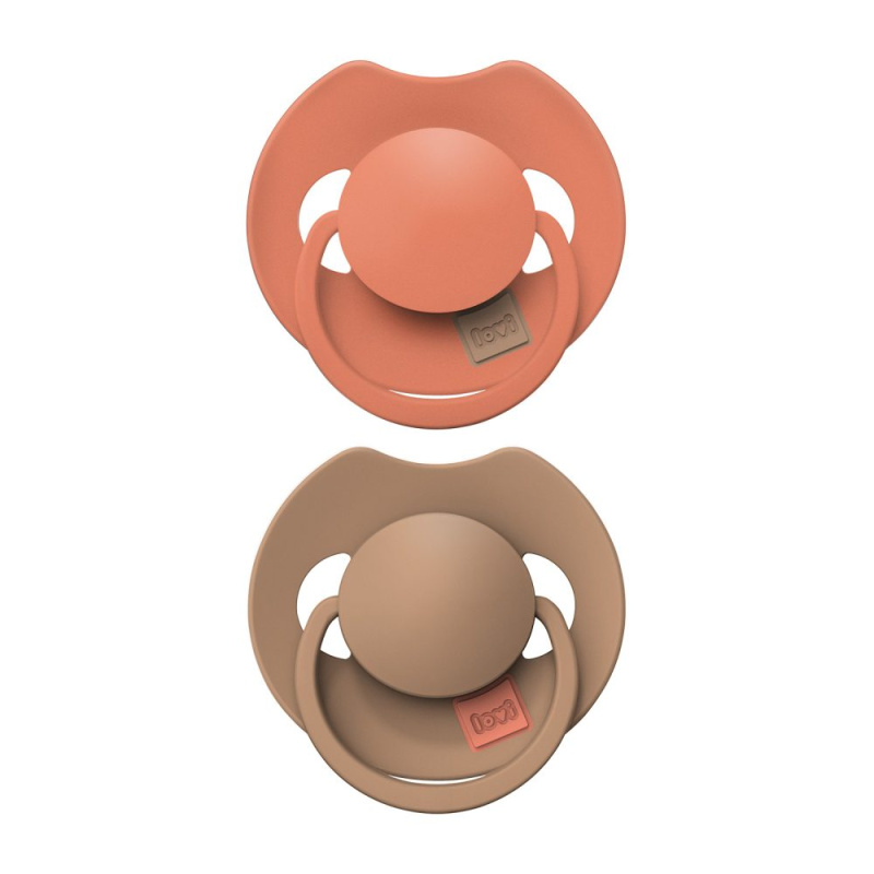 LOVI PRIME 6-18m dudlík Granola/Orange 2 ks