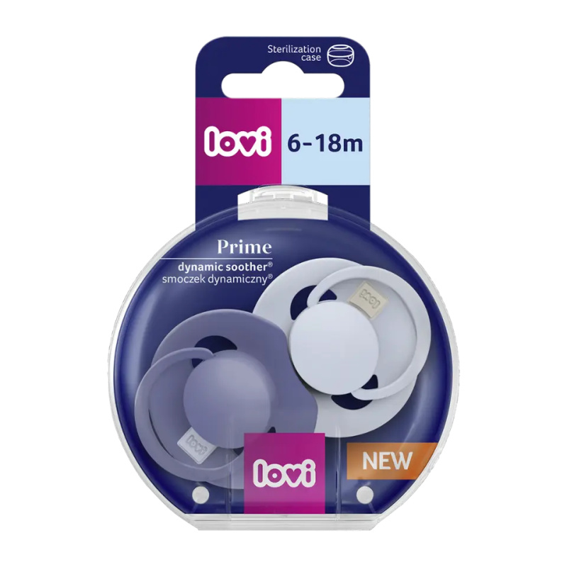 LOVI PRIME 6-18m dudlík Baby Blue/Blue 2 ks