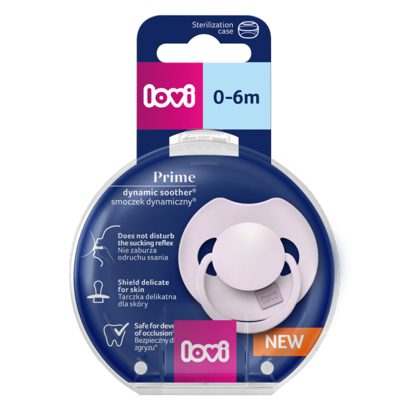 LOVI PRIME 0-6m dudlík Lilac 1 ks