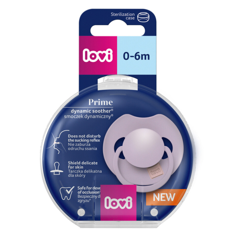 LOVI PRIME 0-6m dudlík Violet 1 ks