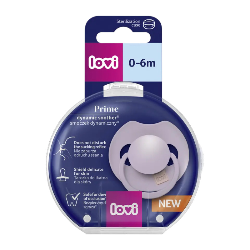 LOVI PRIME 0-6m dudlík Violet 1 ks