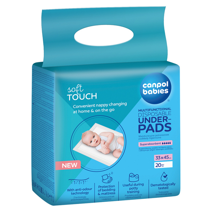 Canpol babies Disposable Underpads jednorázové přebalovací podložky 33x45 cm 20 ks