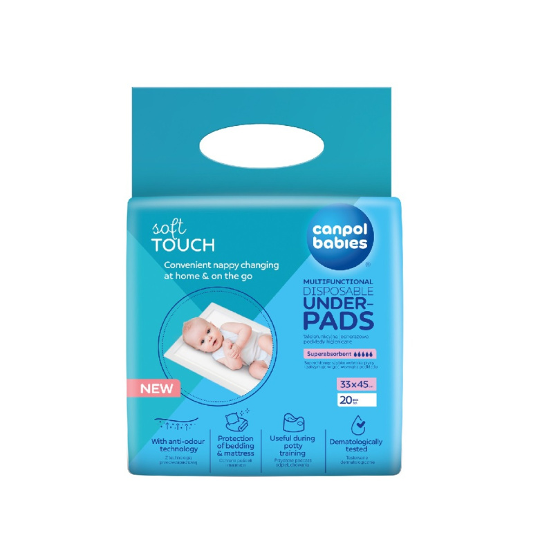 Canpol babies Disposable Underpads jednorázové přebalovací podložky 33x45 cm 20 ks