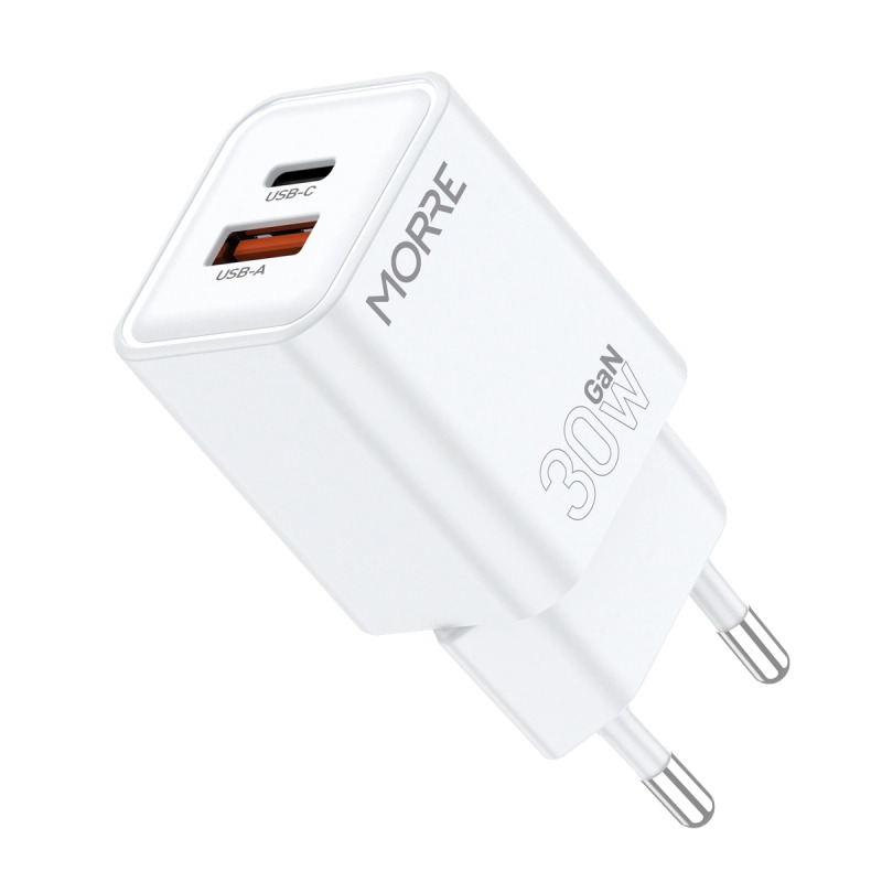 Nabíjecí adaptér GaN 30 W s USB-C a USB-A