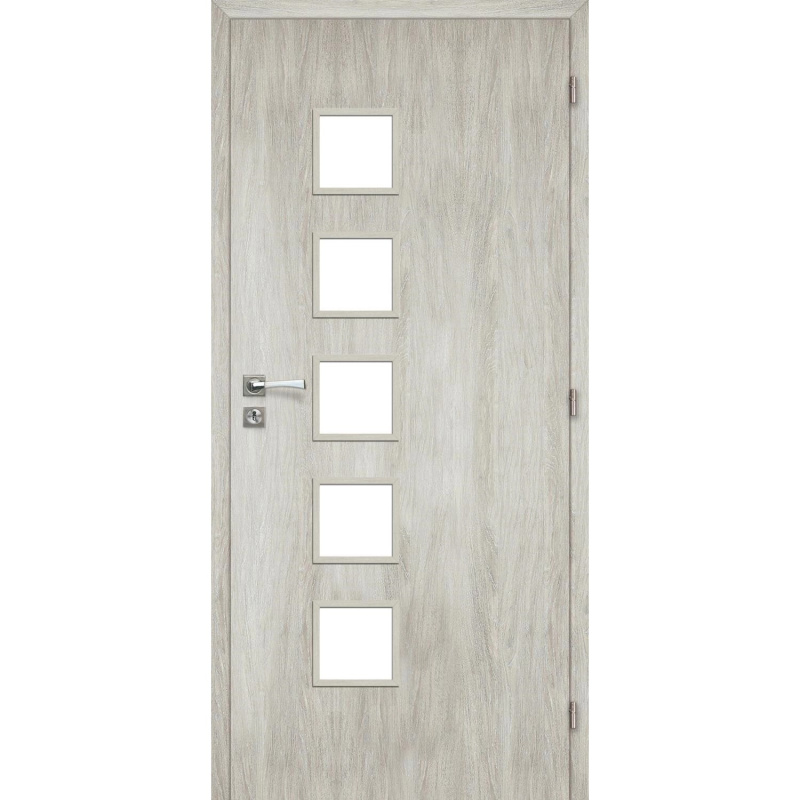 Voster Falcové interiérové dveře KORA 5/5, lakované, dub stříbrný, 70 P