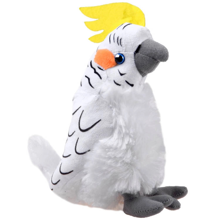 Plyšák papoušek Kakadu bílý 17 cm