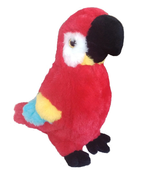 Plyšová papoušek ara červený 22 cm