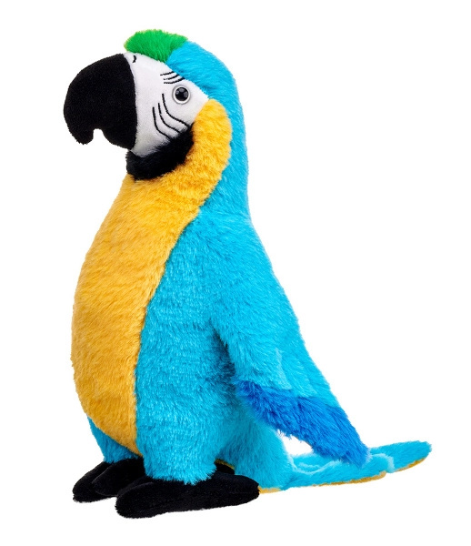 Plyšová papoušek ara modrá 27 cm