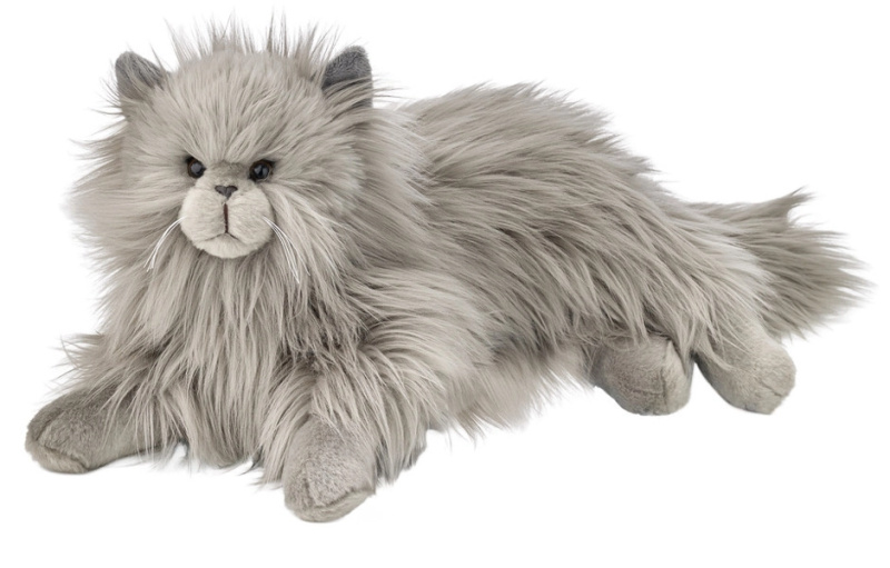 Ležící perská kočka šedá 36 cm – plyšák BEPPE ZOO