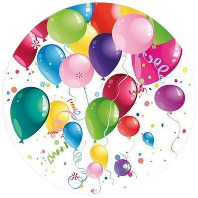 Luma Happy Birthday jednorázové talíře, 18 cm