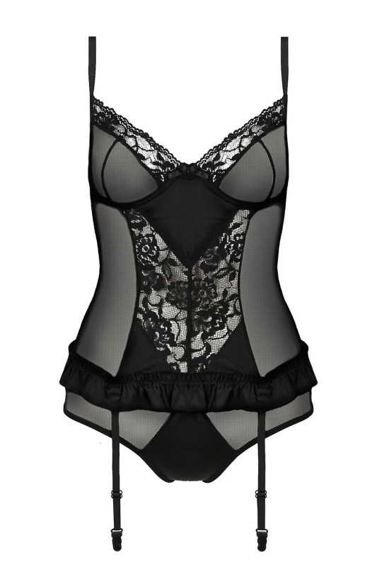 Korzet Avanua Melek Corset black Barva: Černá, Velikost: 2XL/3XL